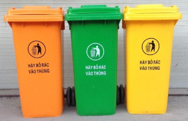 thùng rác nhựa công cộng