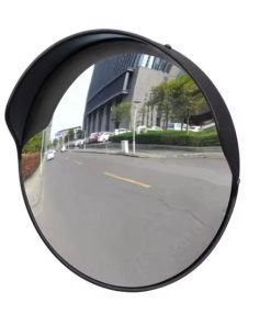Gương cầu lồi nhựa ngoài trời 80cm màu đen có mái che