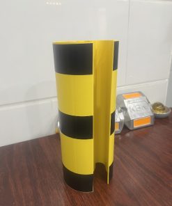 Ốp bảo vệ chân cột kệ trung tải 10-12cm cao 30cm nhựa vàng - đen