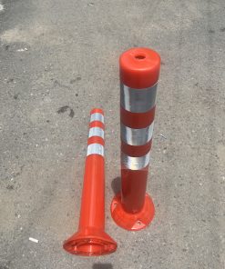 Trụ phân làn giao thông nhựa PU đàn hồi AP-GT2075 cao 750mm đế Ø200mm