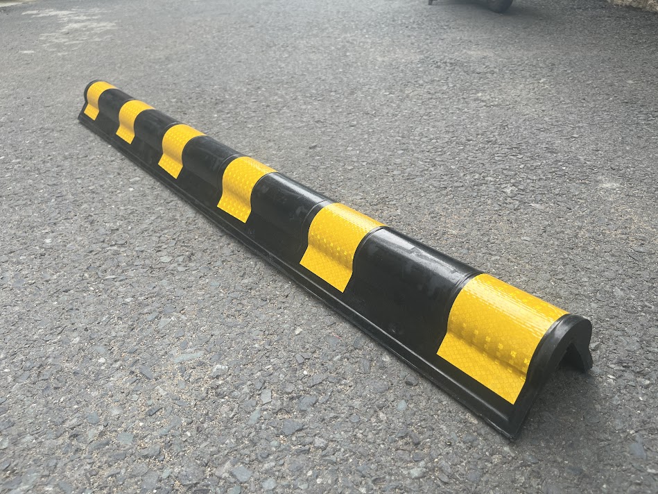 Thanh ốp cột cao su bo góc 1200 x 100 x 10mm chống va phản quang - Ảnh 2